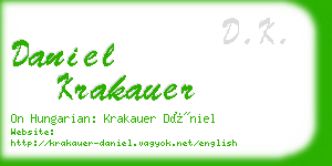 daniel krakauer business card